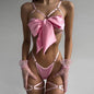 Hollow steel bracket sexy bow multicolor three piece set