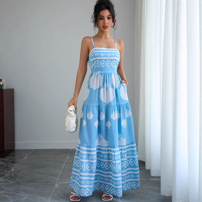 Robe Bustier Ethnique Ajustée — Style Vacances d'Été