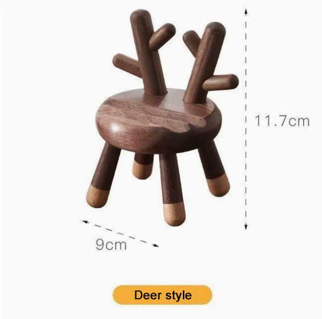 Porte-Téléphone Décoratif Bois — Cerf Stylisé Bureau