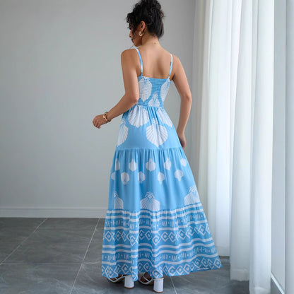 Robe Bustier Ethnique Ajustée — Style Vacances d'Été