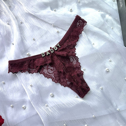 Culotte en dentelle taille basse